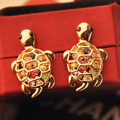 Turtle Earrings Gold Color