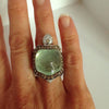Green Turtle Rhinestone Ring