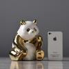 Golden panda ceramic ornaments