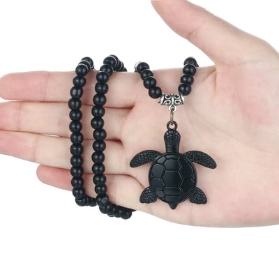 Men's Antique Beads Turtle Pendant