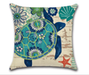 Square Sea Turtle Cushion Cover