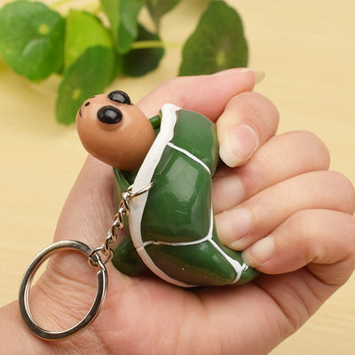 Funny Keychain Squeeze Turtle Keychain