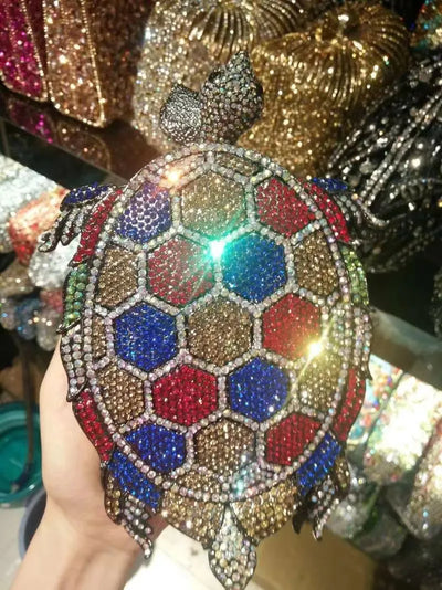 Luxury Turtle Crystal Evening Bag