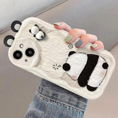 3D Panda Curly Cases for Samsung