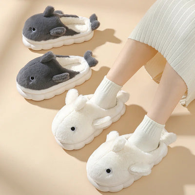 Cute Whale Cotton Home Slippers
