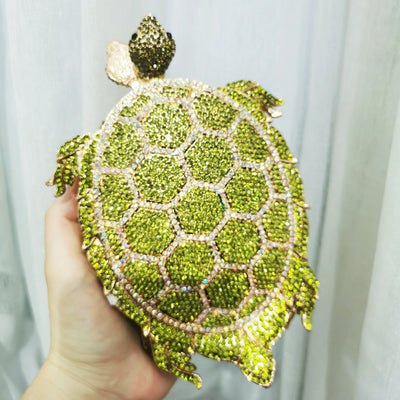 Luxury Turtle Crystal Evening Bag