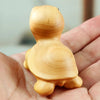 Hand-Carved Turtle Statue Wood