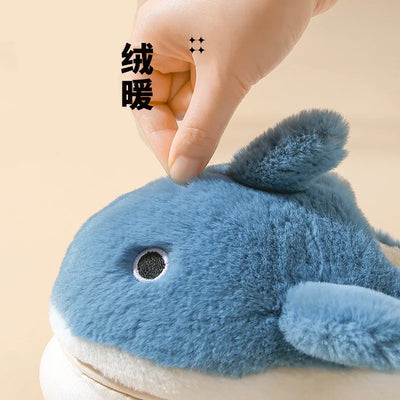 Cute Whale Cotton Home Slippers