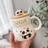 Panda Ceramics Mug With Spoon Lid