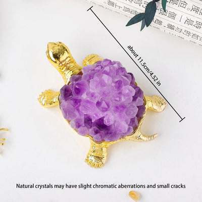 Natural Crystal Turtle Citrine Amethyst Cluster