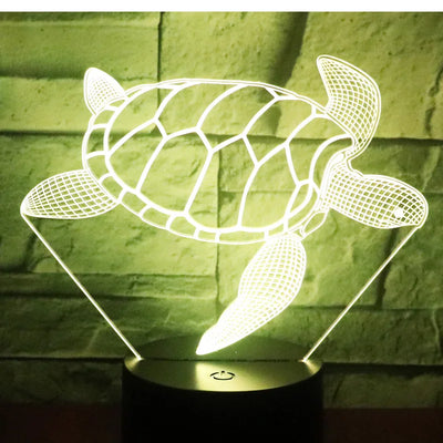 3D Lamp Green Sea Turtle color changing lamp