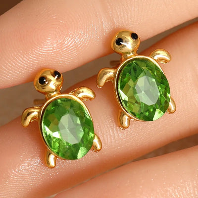 Green Sea Turtle Earrings