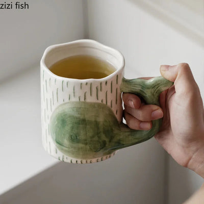 Whale Tail Handle Cute Fish Cup