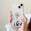 Funny Cute Animals Pandas Phone Case For iPhone 14 11 12 13 Pro Max X XR XS Max 7 8 Plus Camera Protection Clear Soft Cover