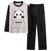 Ladies Cute Panda Velvet Pajamas