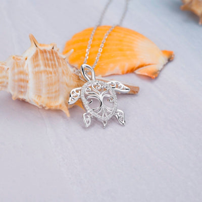 925 Sterling Silver Sea Turtle Necklace