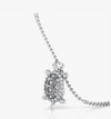 925 Sterling Silver Cubic Zirconia Turtle Pendant