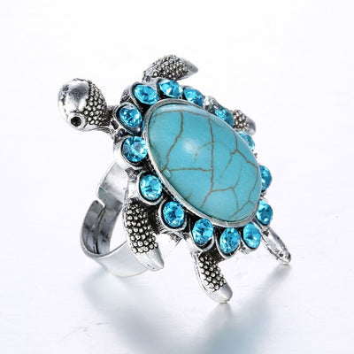 Blue Sea Turtle ring
